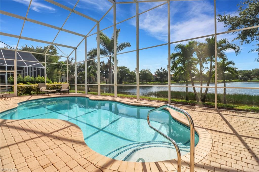 20531 Foxworth Circle Estero, FL 33928 - Photo 24 of 50 View of swimming pool with a lanai and a patio area