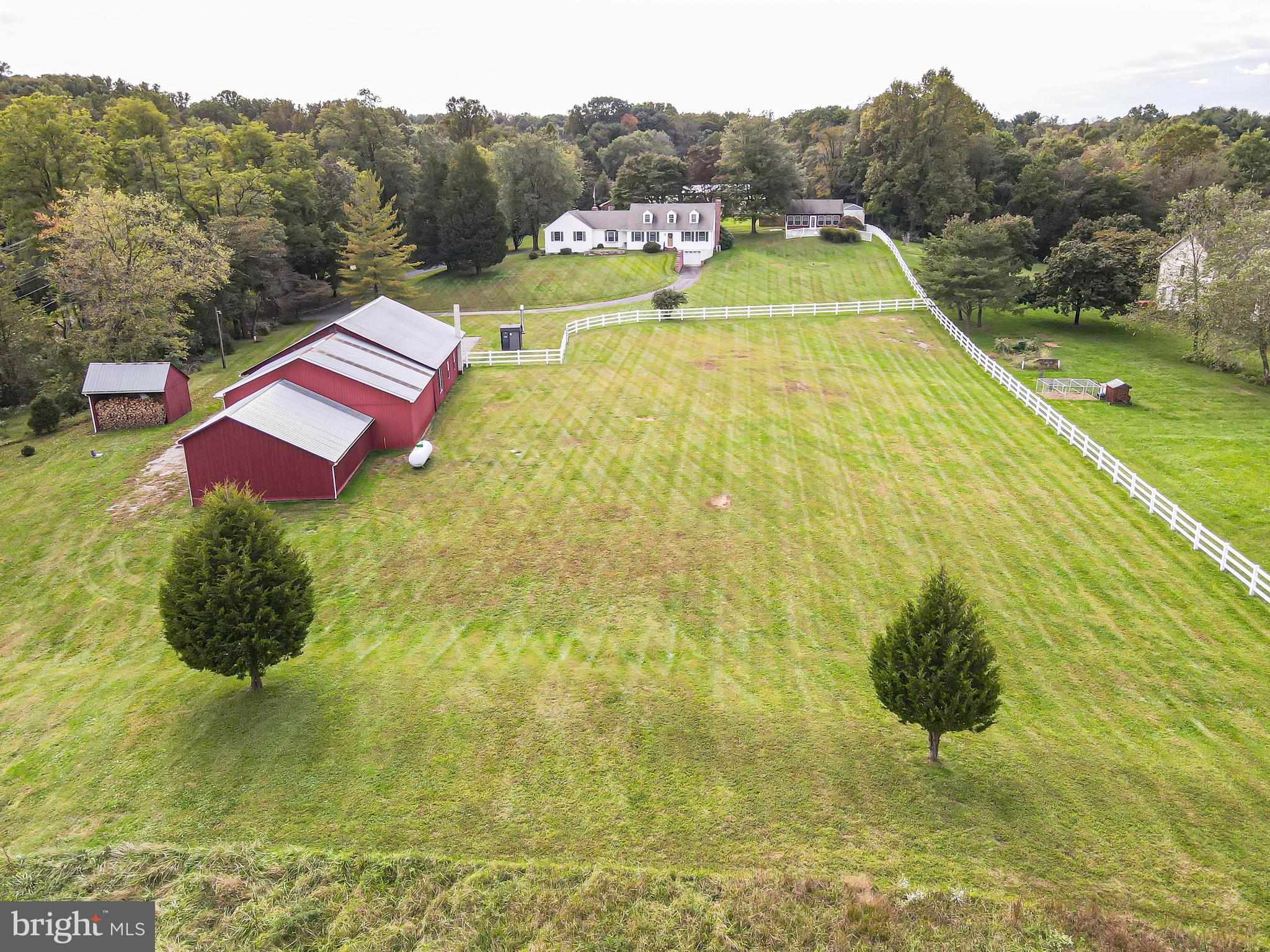 3911 Telegraph Road Elkton, MD 21921 - Photo 37 of 38 Aerial of property with fenced in pasture