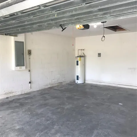 a view of a garage