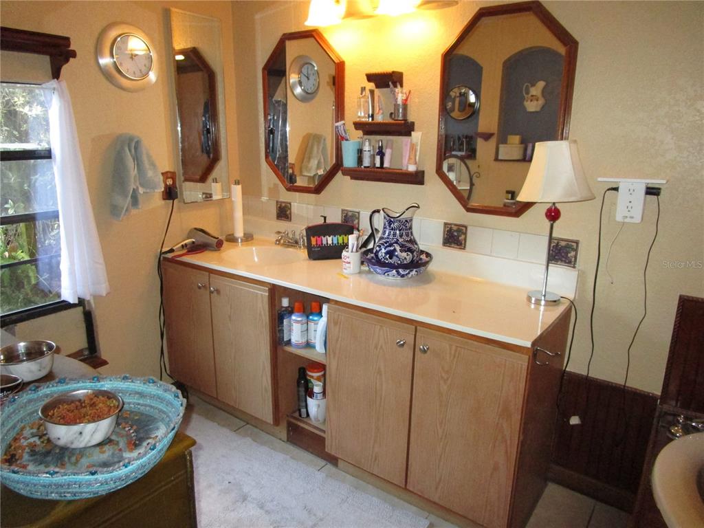 17609 Bathurst Avenue Spring Hill, FL 34610 - Photo 27 of 60 a bathroom with sink and mirror