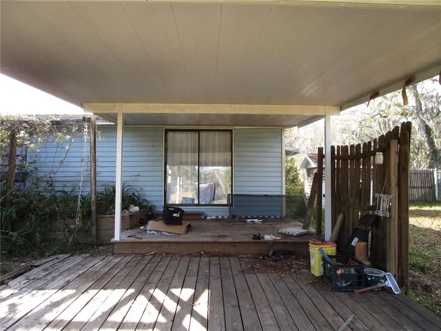 a view of a house with a patio