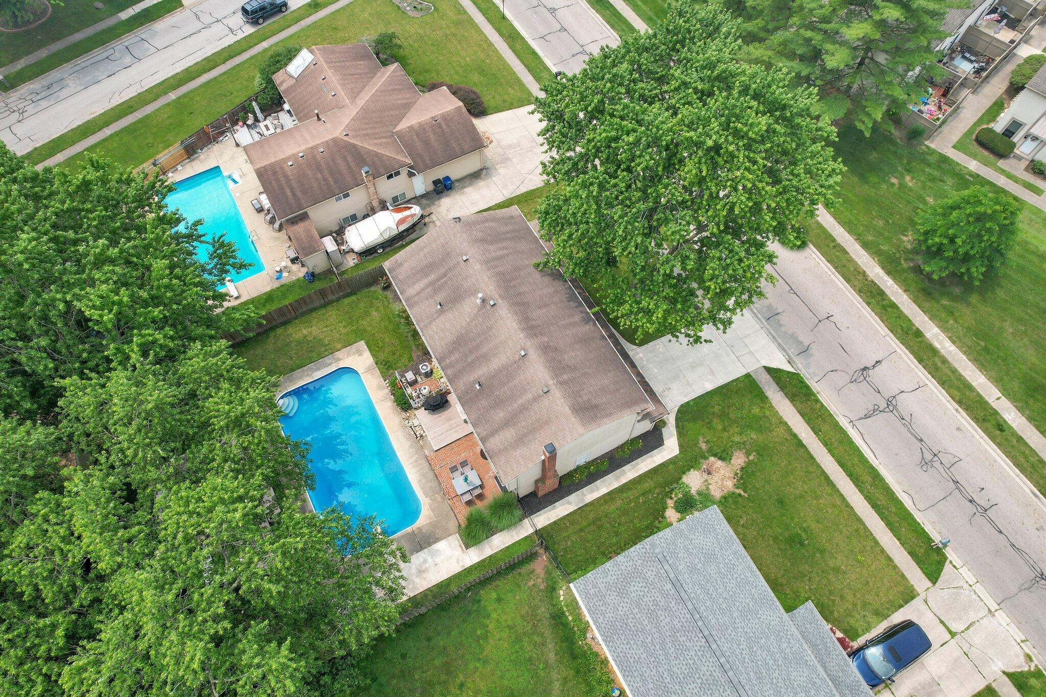 188 Landover Road Columbus, OH 43230 - Photo 64 of 65 Overhead View of Backyard and Pool
