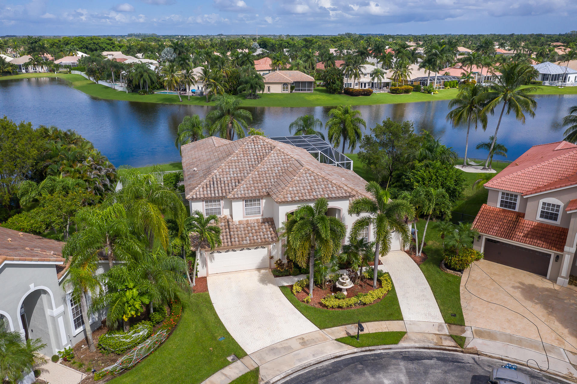 21605 Halstead Drive Boca Raton, FL 33428 - Photo 31 of 43 an aerial view of a house with garden space and lake view
