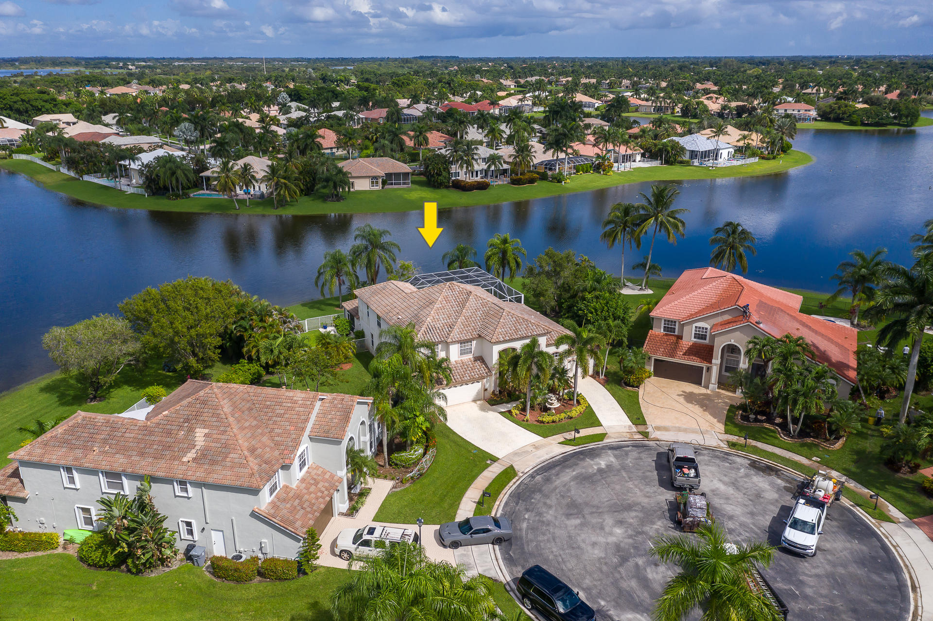 21605 Halstead Drive Boca Raton, FL 33428 - Photo 32 of 43 an aerial view of a house with a lake view