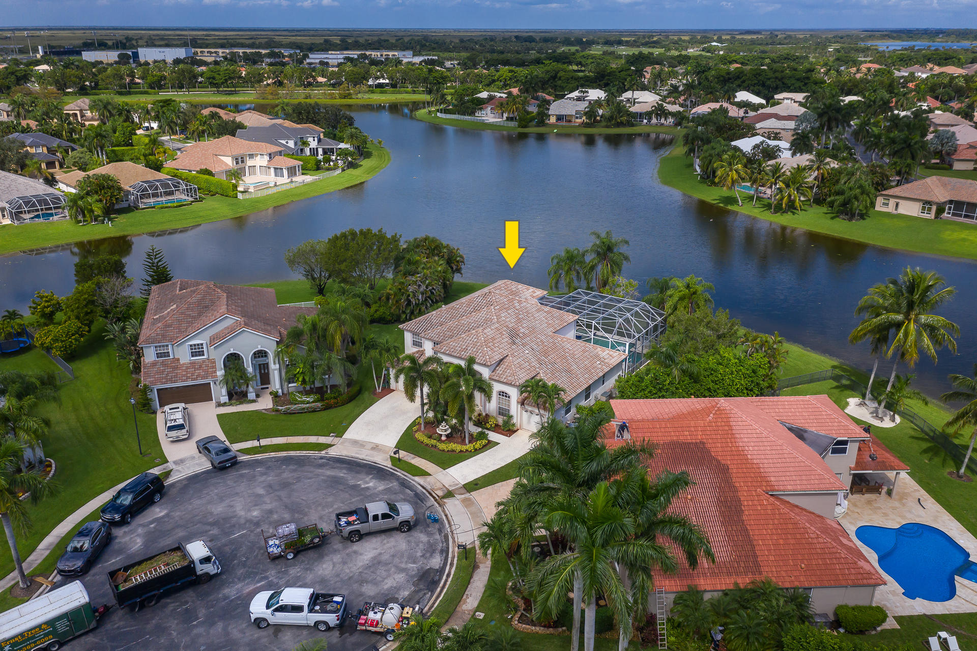 21605 Halstead Drive Boca Raton, FL 33428 - Photo 35 of 43 an aerial view of a house with a lake view