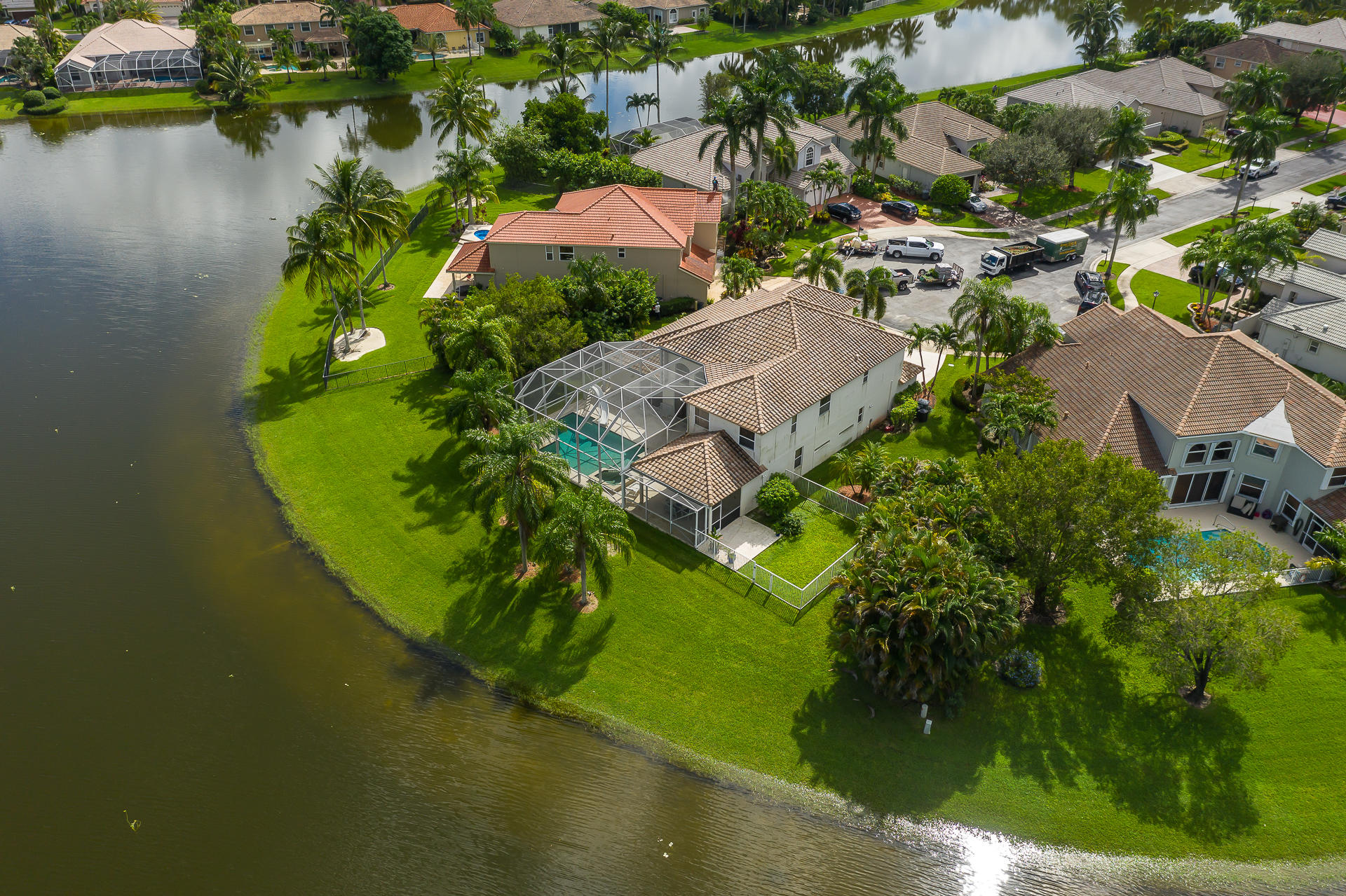 21605 Halstead Drive Boca Raton, FL 33428 - Photo 40 of 43 an aerial view of a house with a lake view