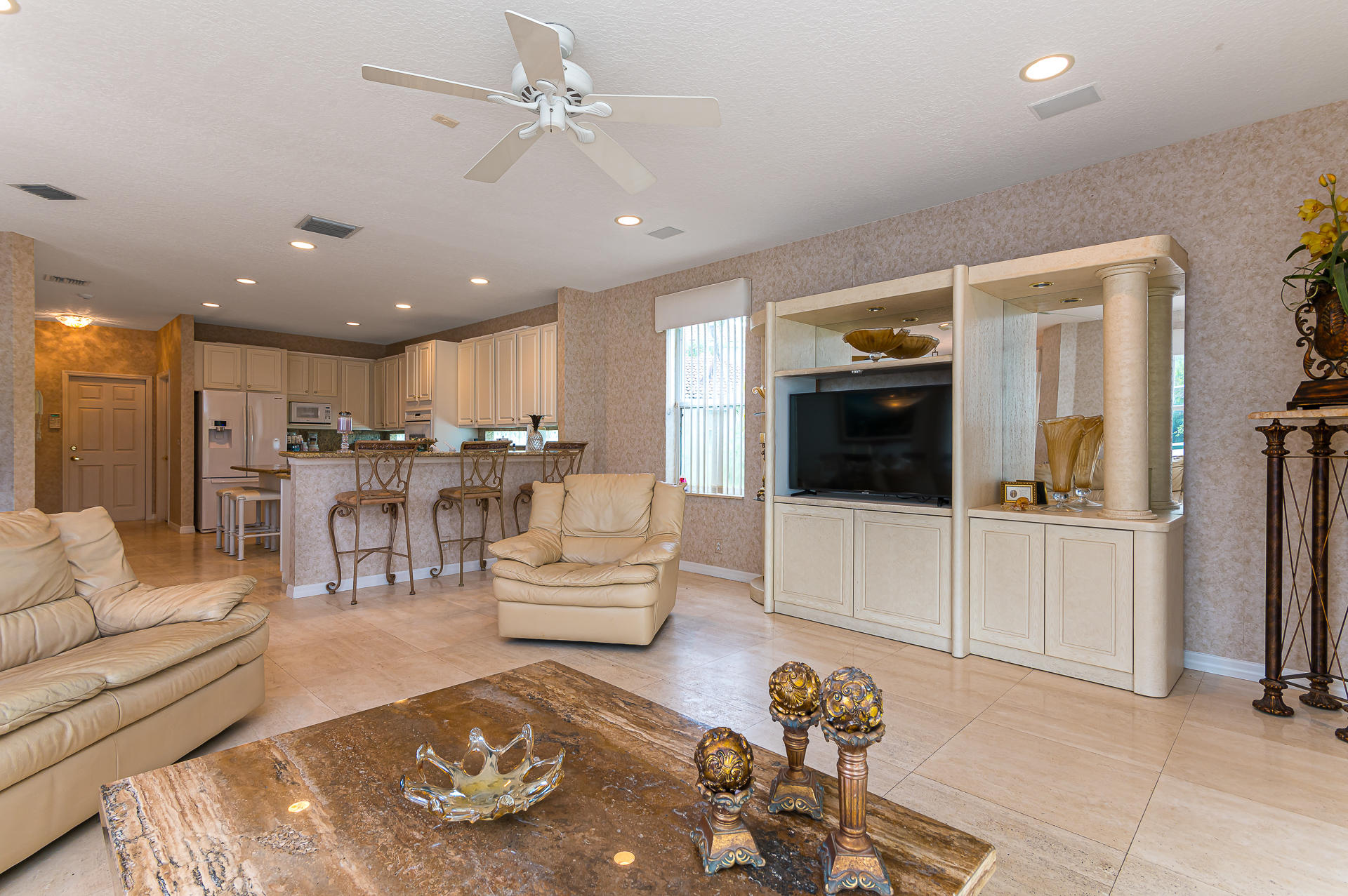 21605 Halstead Drive Boca Raton, FL 33428 - Photo 10 of 43 a living room with furniture and a view of kitchen