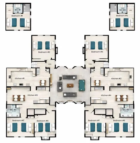 a picture of a city room with lots of clutter