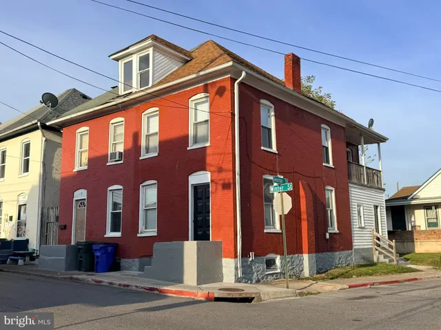 a front view of a building