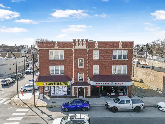 an aerial view of a city