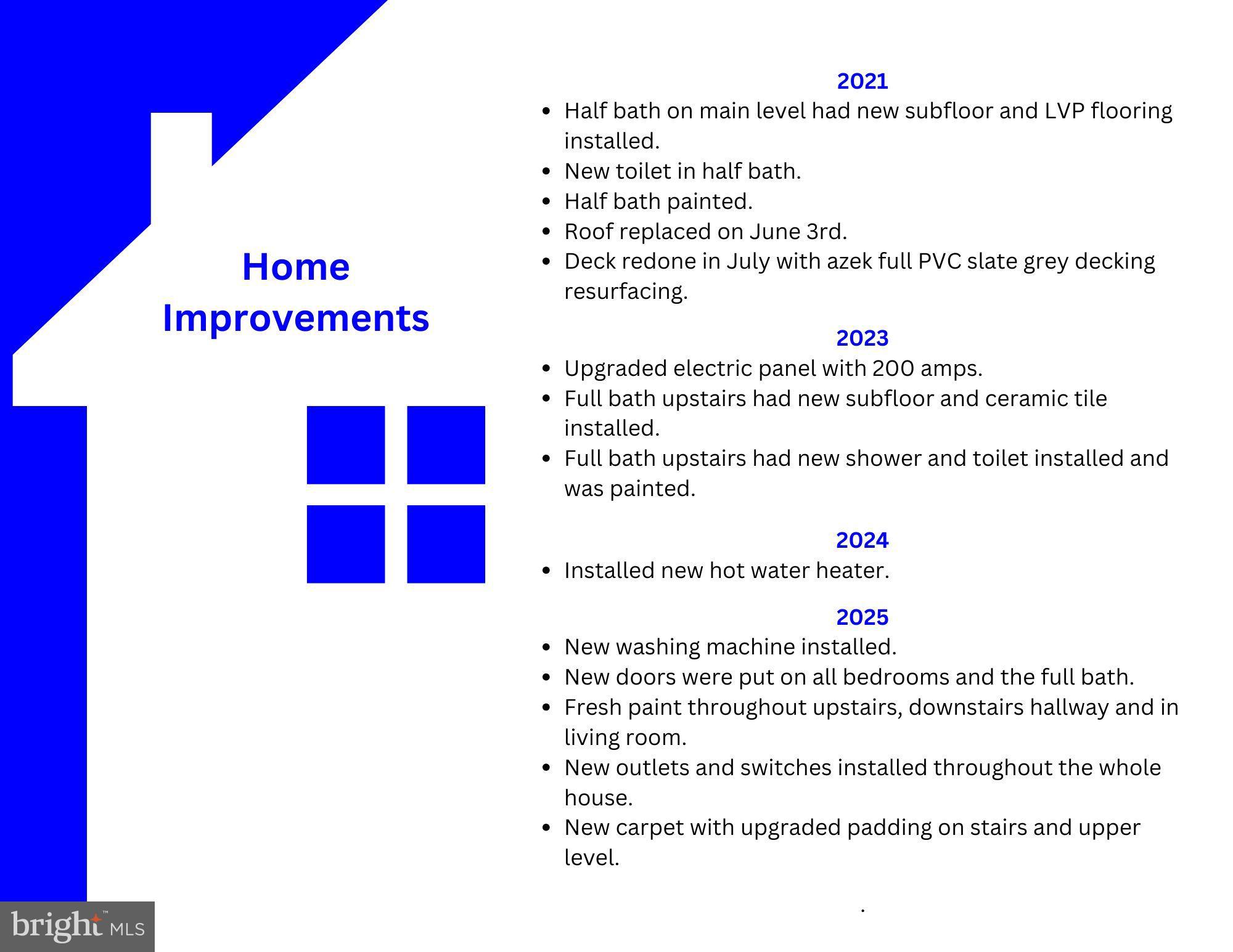 117 West Village Road Elkton, MD 21921 - Photo 6 of 7 List of Home Improvements