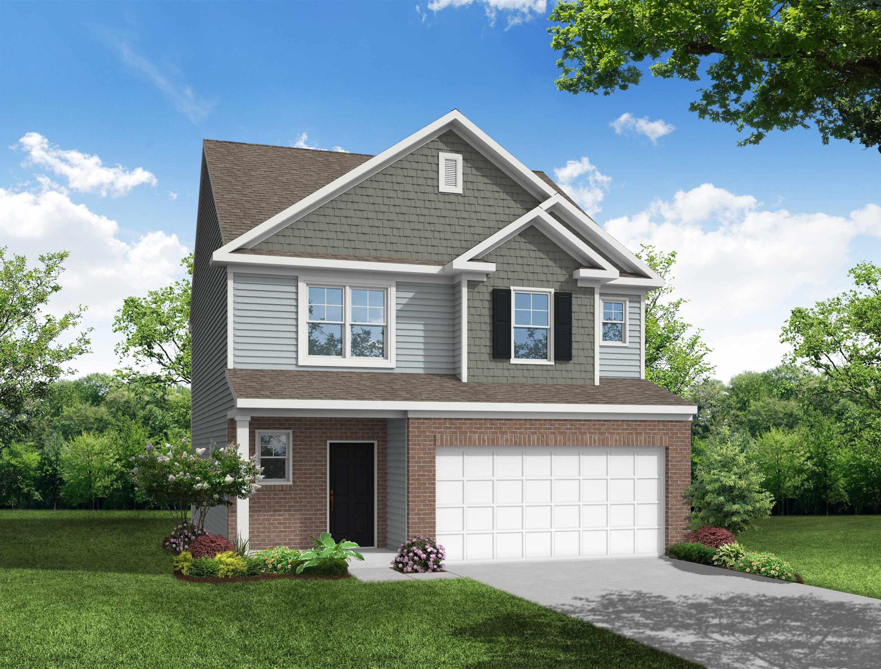 3505 Triad Court Raleigh, NC 27604 - Photo 1 of 3 a front view of a house with a yard and garage