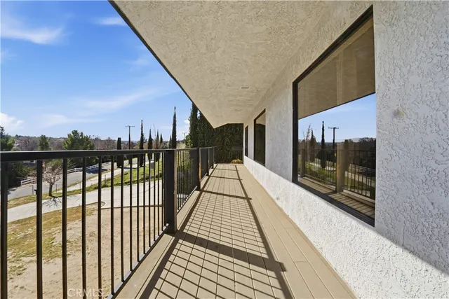 a view of balcony with city view
