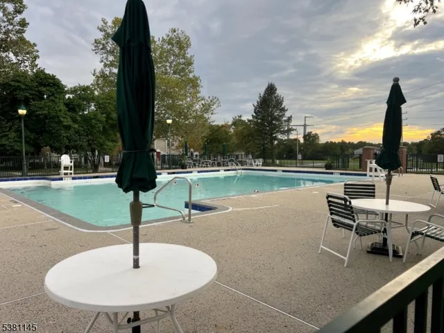 a view of a lake with a park