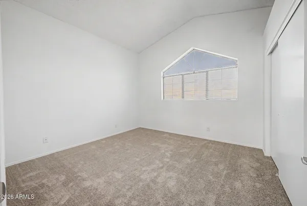 an empty room with a window