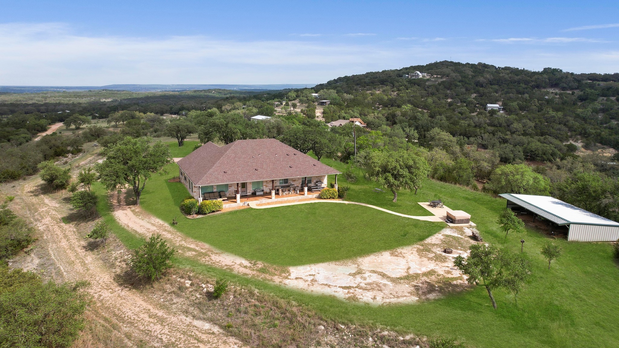 28701 Valley Road Marble Falls, TX 78654 - Photo 29 of 35 an aerial view of a house