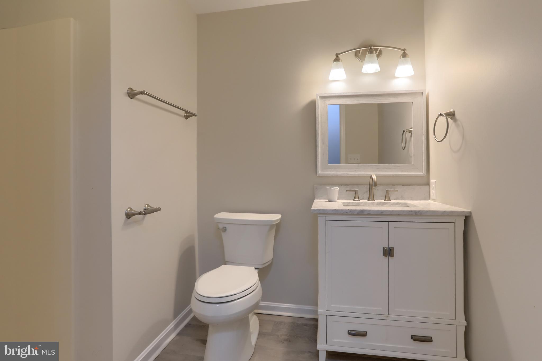 2065 Raleigh Road, Unit B Hummelstown, PA 17036 - Photo 33 of 40 a bathroom with a toilet a sink and mirror