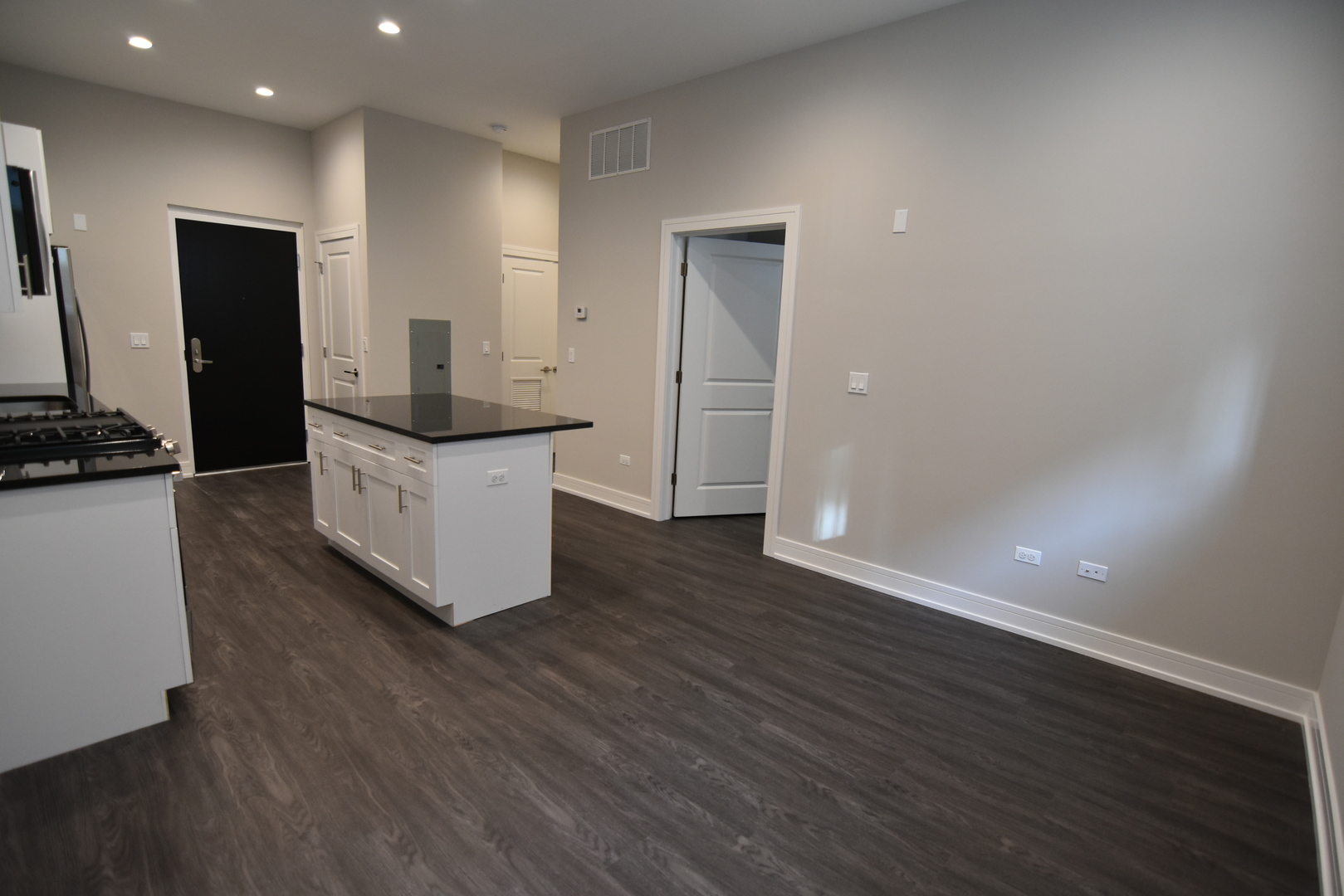 1730 West Greenleaf Avenue, Unit 102 Chicago, IL 60626 - Photo 6 of 15 a kitchen with stainless steel appliances wooden floors and view
