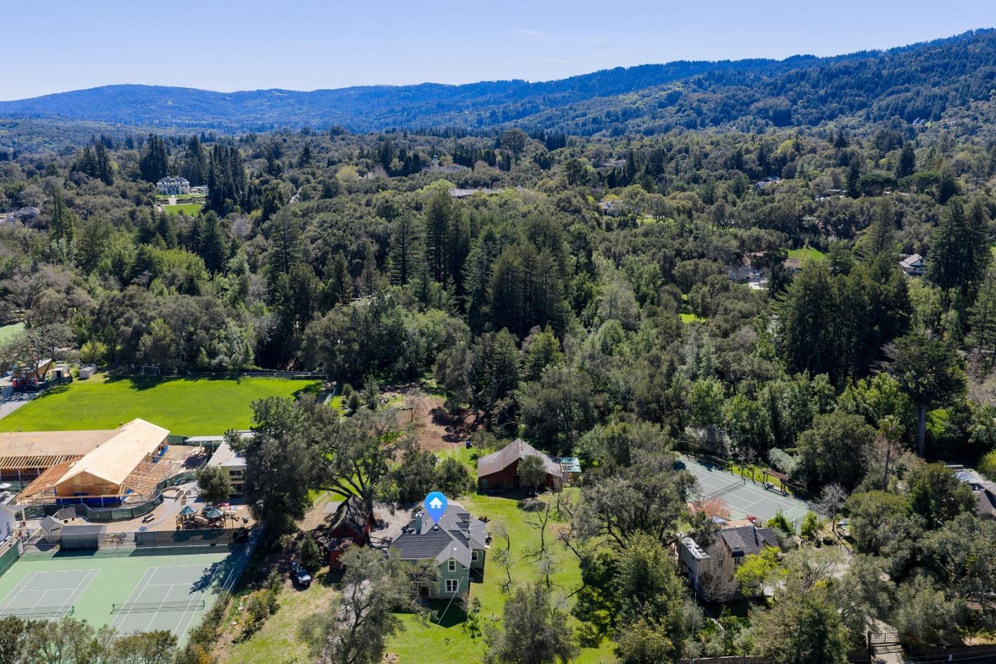 3215 Woodside Road Woodside, CA 94062 - Photo 21 of 24 an aerial view of a house with mountain view