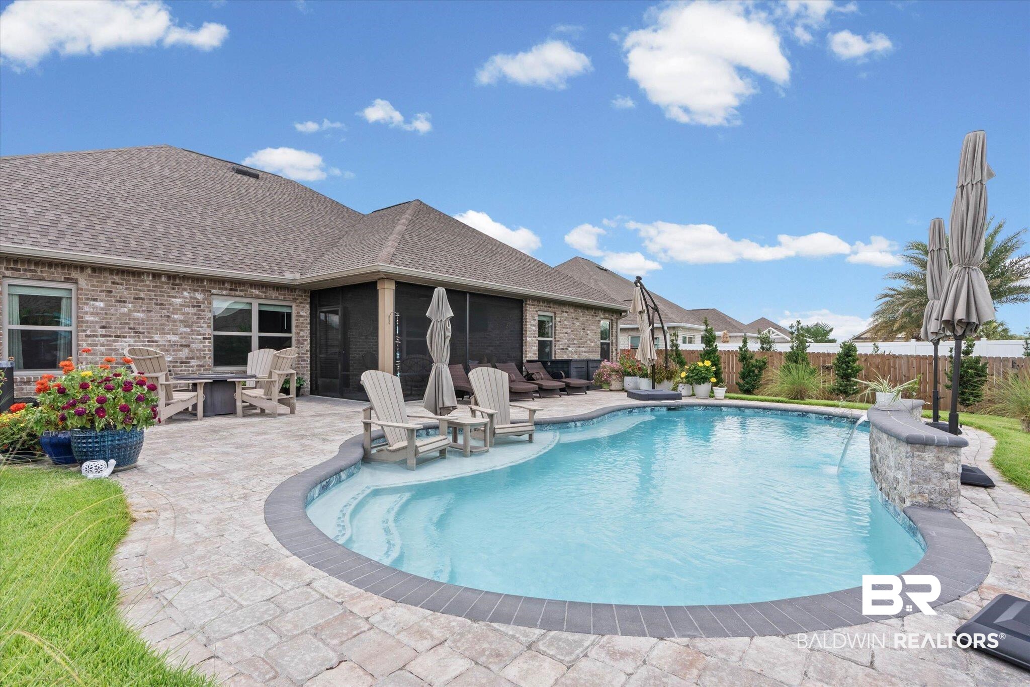 1747 Partridge Street Foley, AL 36535 - Photo 31 of 41 Blue Haven Custom Pool with Fountain