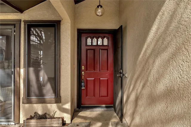 a view of front door with a door