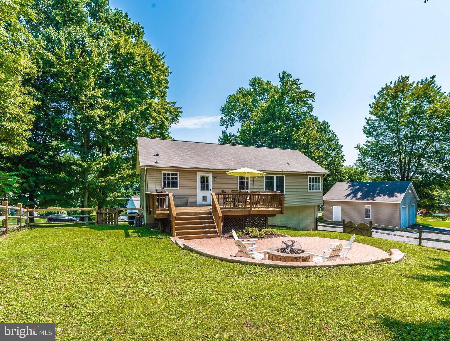 6439 Fulmer Road Frederick, MD 21703 - Photo 30 of 30 Exterior Rear with Patio, Deck & 2-Car Garage