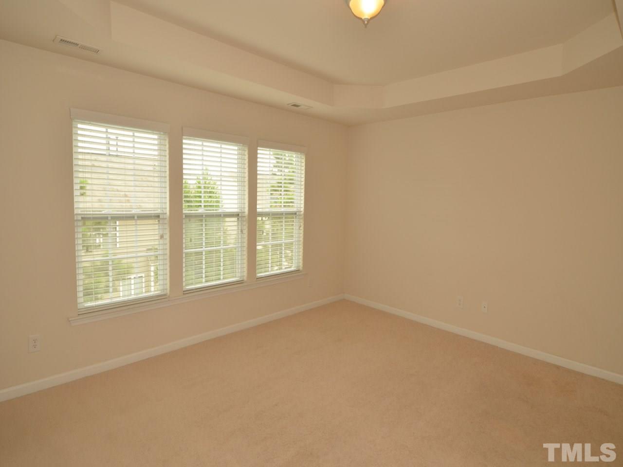 8709 Owl Roost Place Raleigh, NC 27617 - Photo 7 of 25 With 2" blinds, tray ceiling, extra deep walk in closet and en suite bath along with a fabulous view, this is a wonderful retreat.