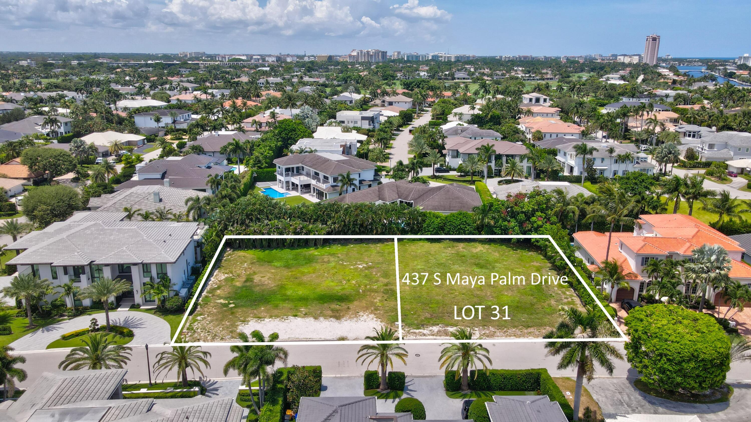 437 South Maya Palm Drive Boca Raton, FL 33432 - Photo 5 of 11 an aerial view of residential houses and lake