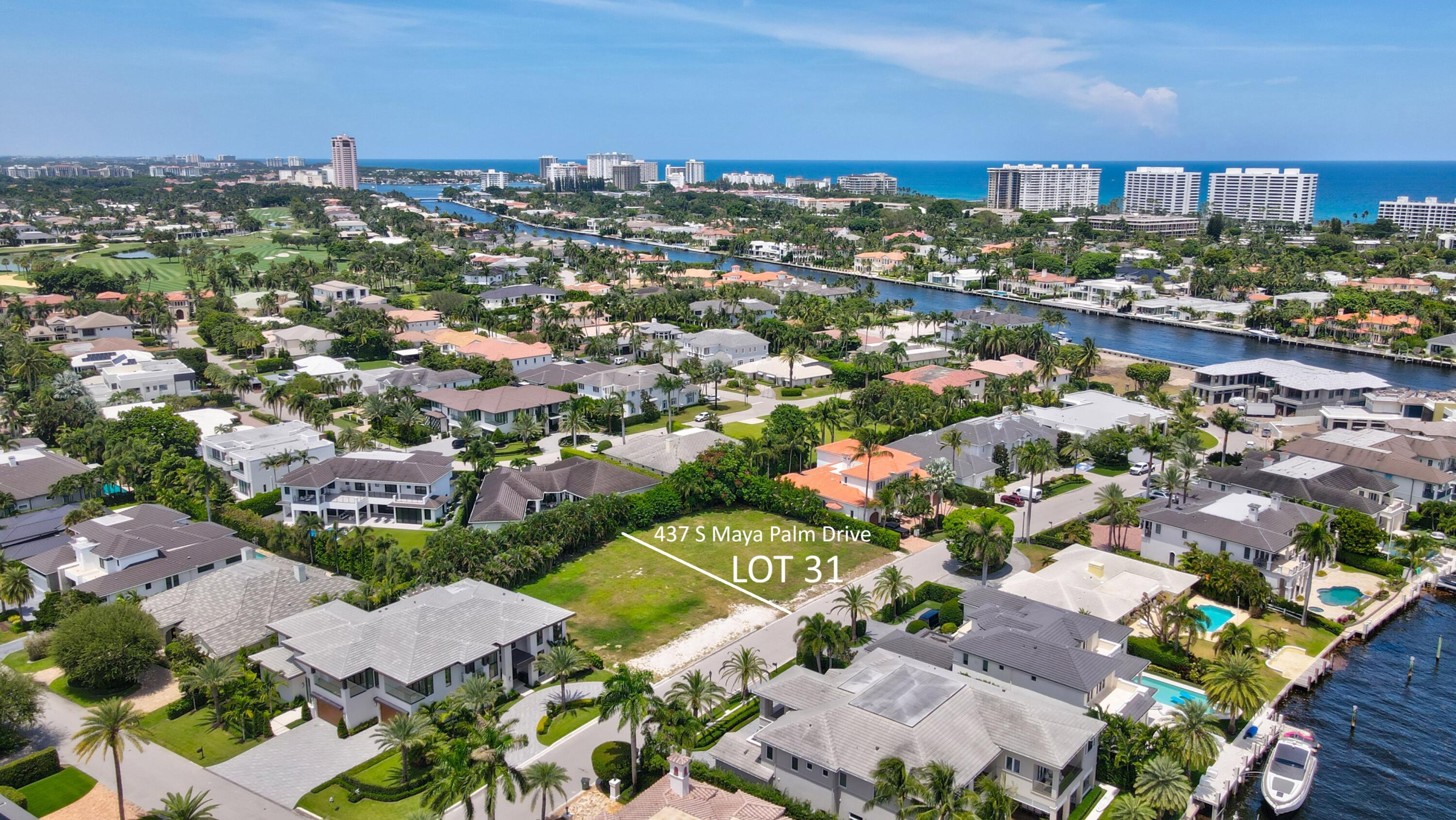 437 South Maya Palm Drive Boca Raton, FL 33432 - Photo 8 of 11 an aerial view of residential houses with outdoor space