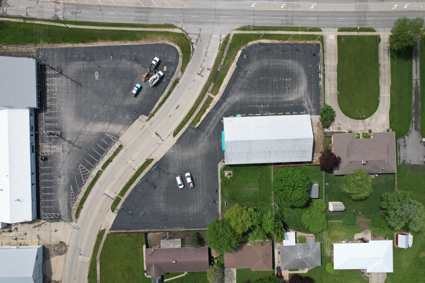 222 South Meyers Street Rantoul, IL 61866 - Photo 6 of 6 an aerial view of a house with a swimming pool