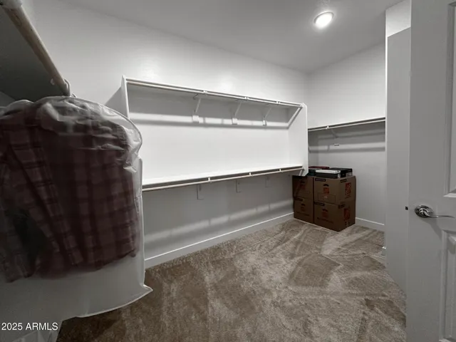 a room with walk in closet