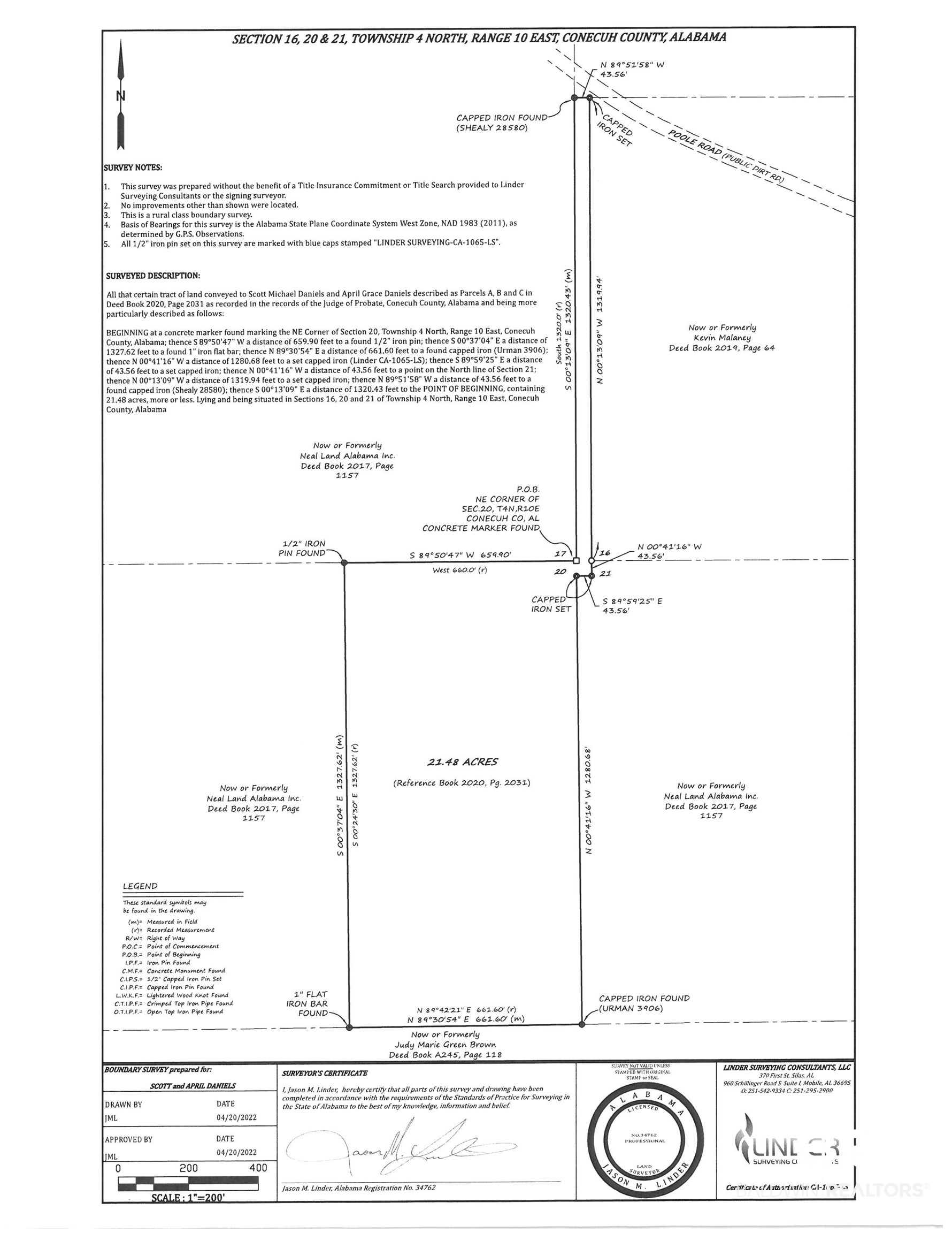 1045 Poole Road Castleberry, AL 36432 - Photo 27 of 27 Poole Road Survey