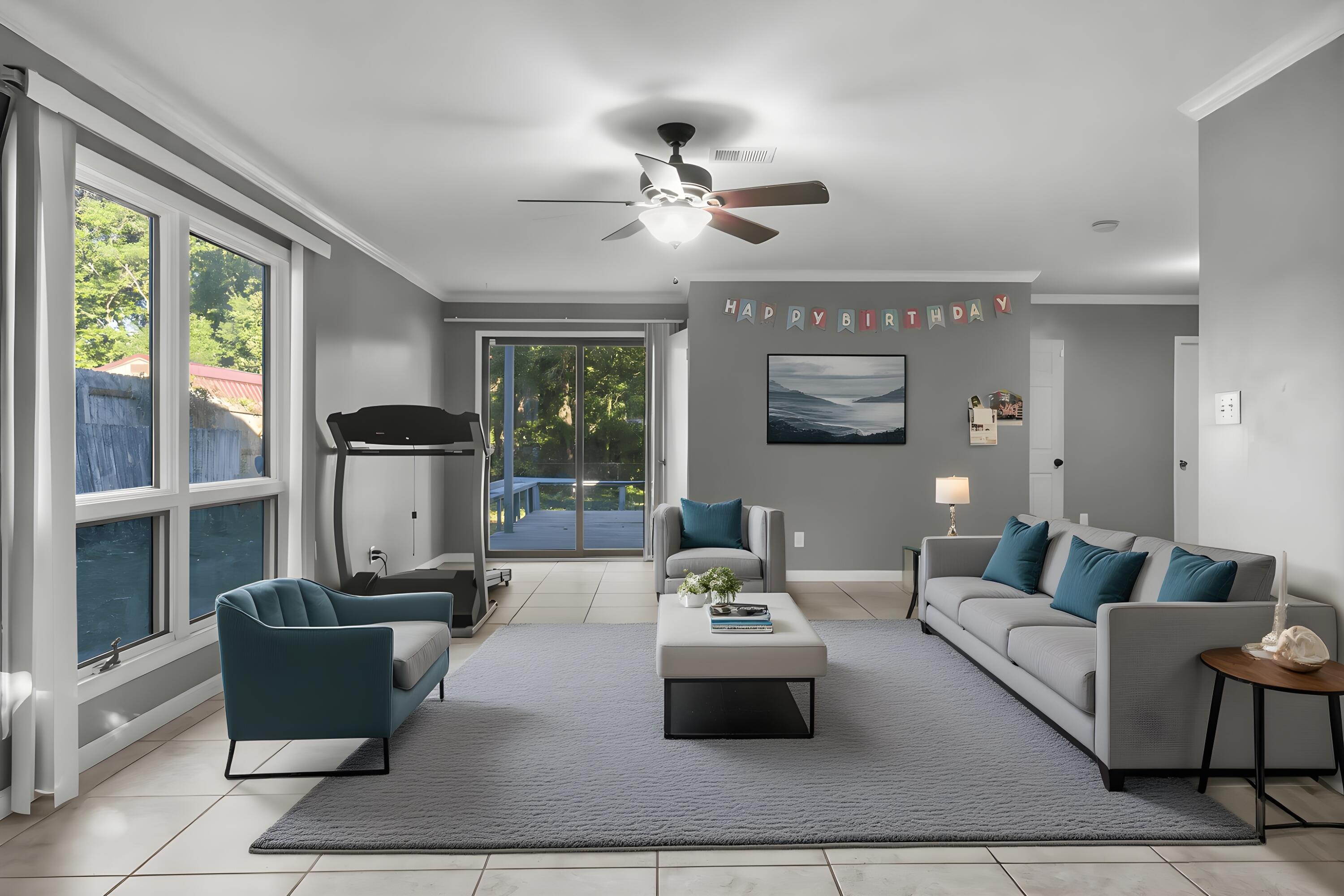 512 Lang Road Fort Walton Beach, FL 32547 - Photo 20 of 51 a living room with furniture and a large window