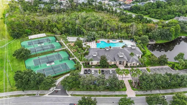 an aerial view of multiple house