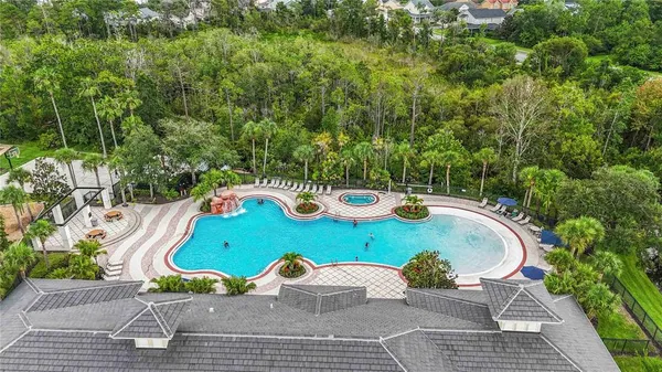 a view of a table and chairs in patio
