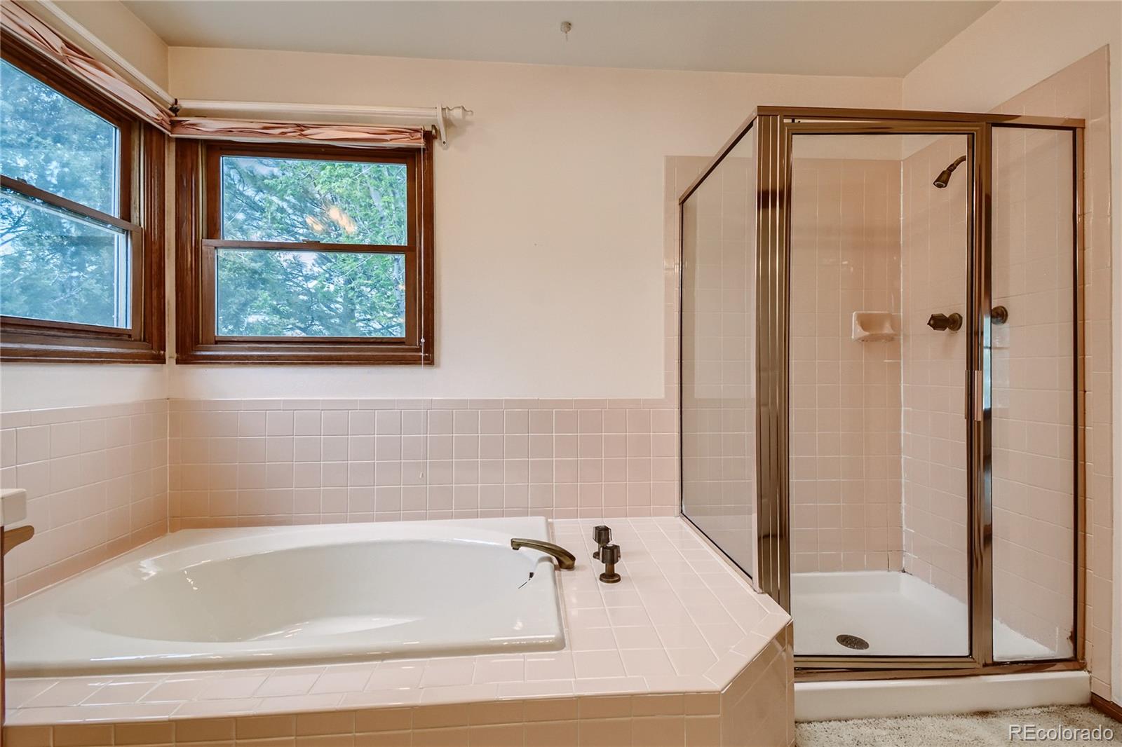 7 Red Maple Place Littleton, CO 80127 - Photo 17 of 28 a bathroom with a tub and shower