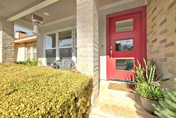 a view of a door of the house