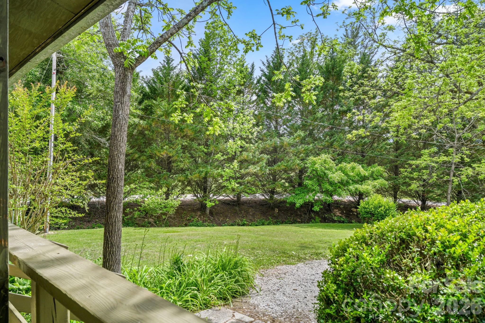19 Quail Ridge Trail Franklin, NC 28734 - Photo 25 of 37 a view of a garden with large trees