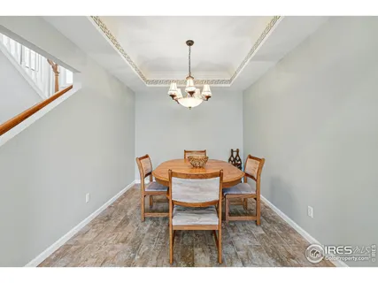 a view of outdoor dining space with a patio