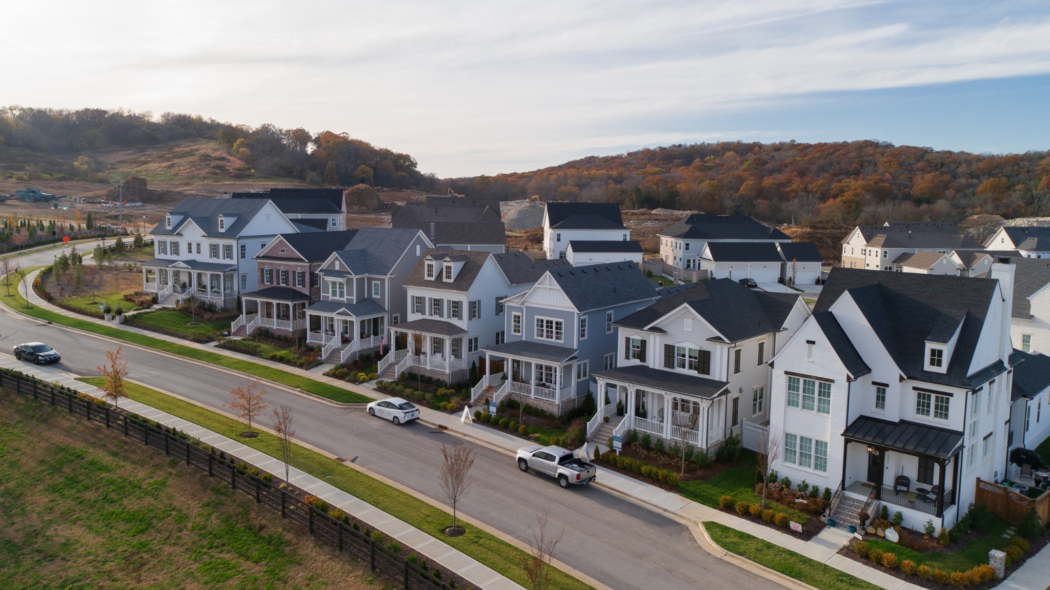 3174 Long Br Circle Franklin, TN 37064 - Photo 20 of 21 an aerial view of residential houses with outdoor space and river