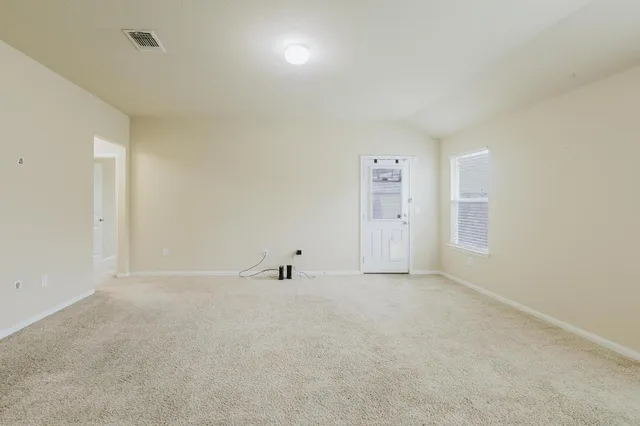 an empty room with a window