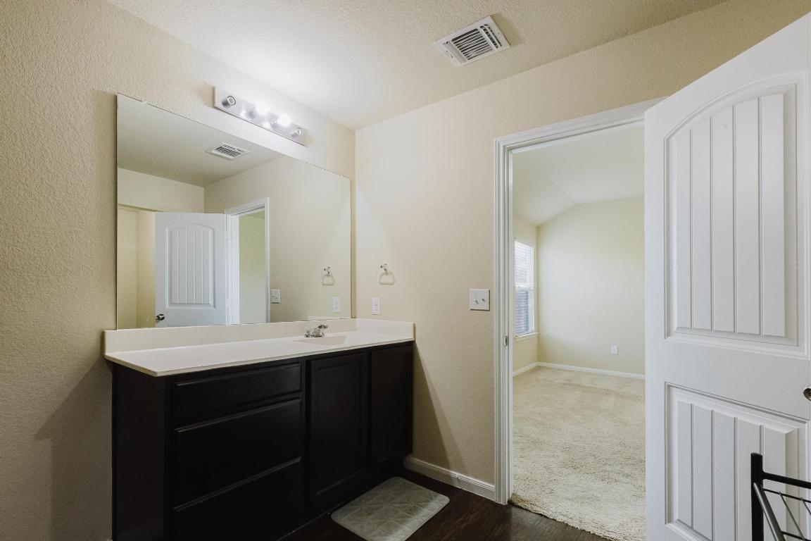 184 Voss Kyle, TX 78640 - Photo 26 of 30 a bathroom with a sink vanity and mirror
