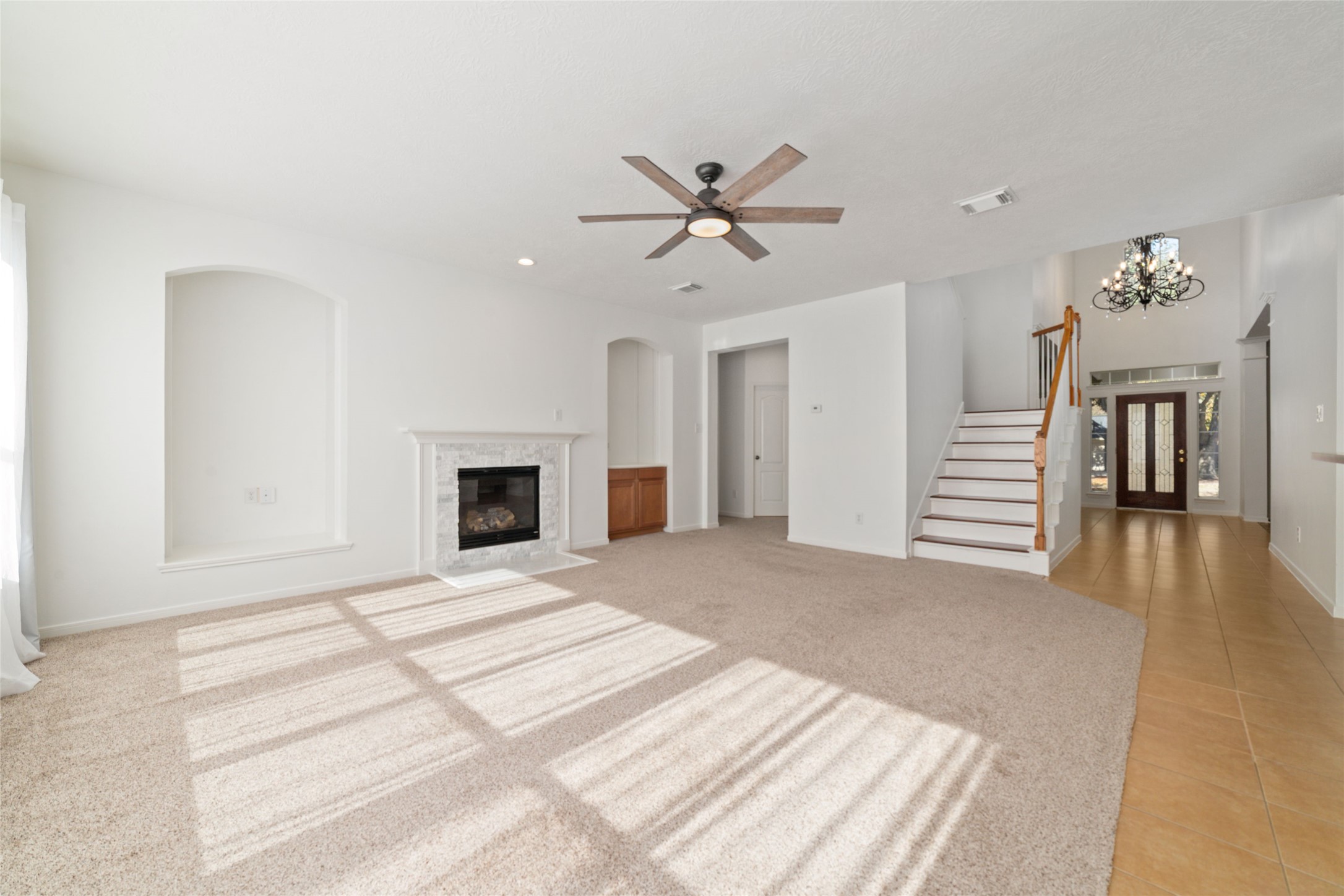 2618 Bridgestone Park Lane Spring, TX 77386 - Photo 13 of 49 Another view of the living room facing the front entrance of the home.