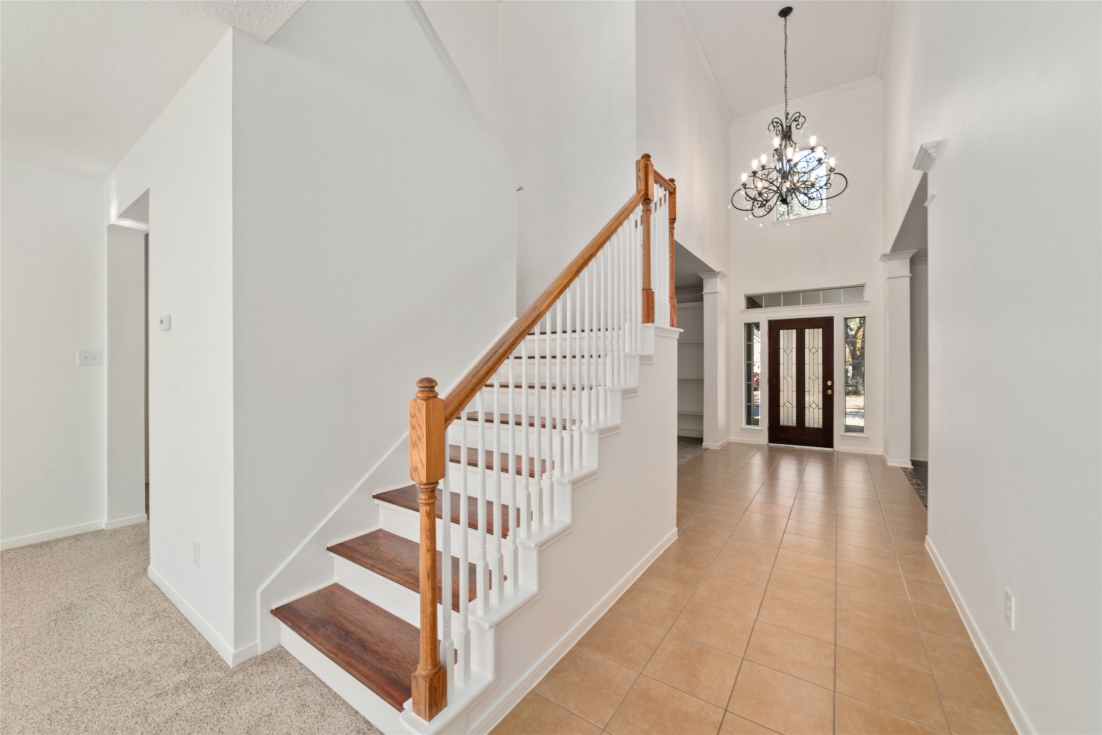 2618 Bridgestone Park Lane Spring, TX 77386 - Photo 31 of 49 From the end of foyer, the wooden staircase leads you to the second floor.