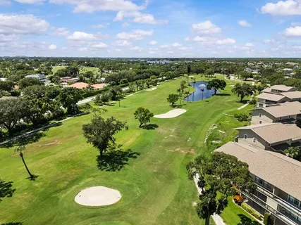 a view of a lake with houses