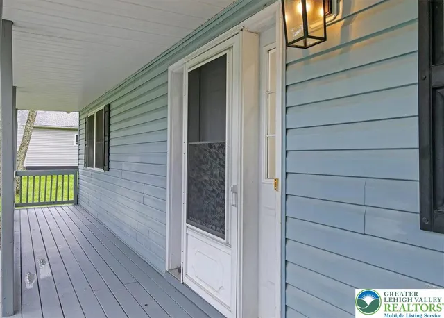a view of front door of house