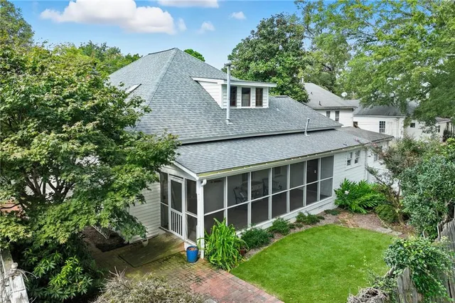 a house view with a garden space