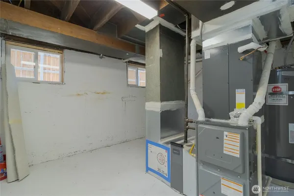 a view of storage and utility room