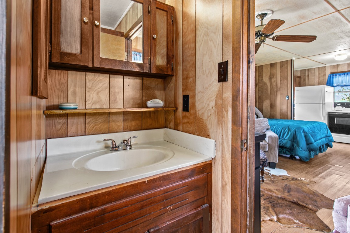 1408 State Park Road Lockhart, TX 78644 - Photo 15 of 38 a en suite bathroom with a sink and a mirror