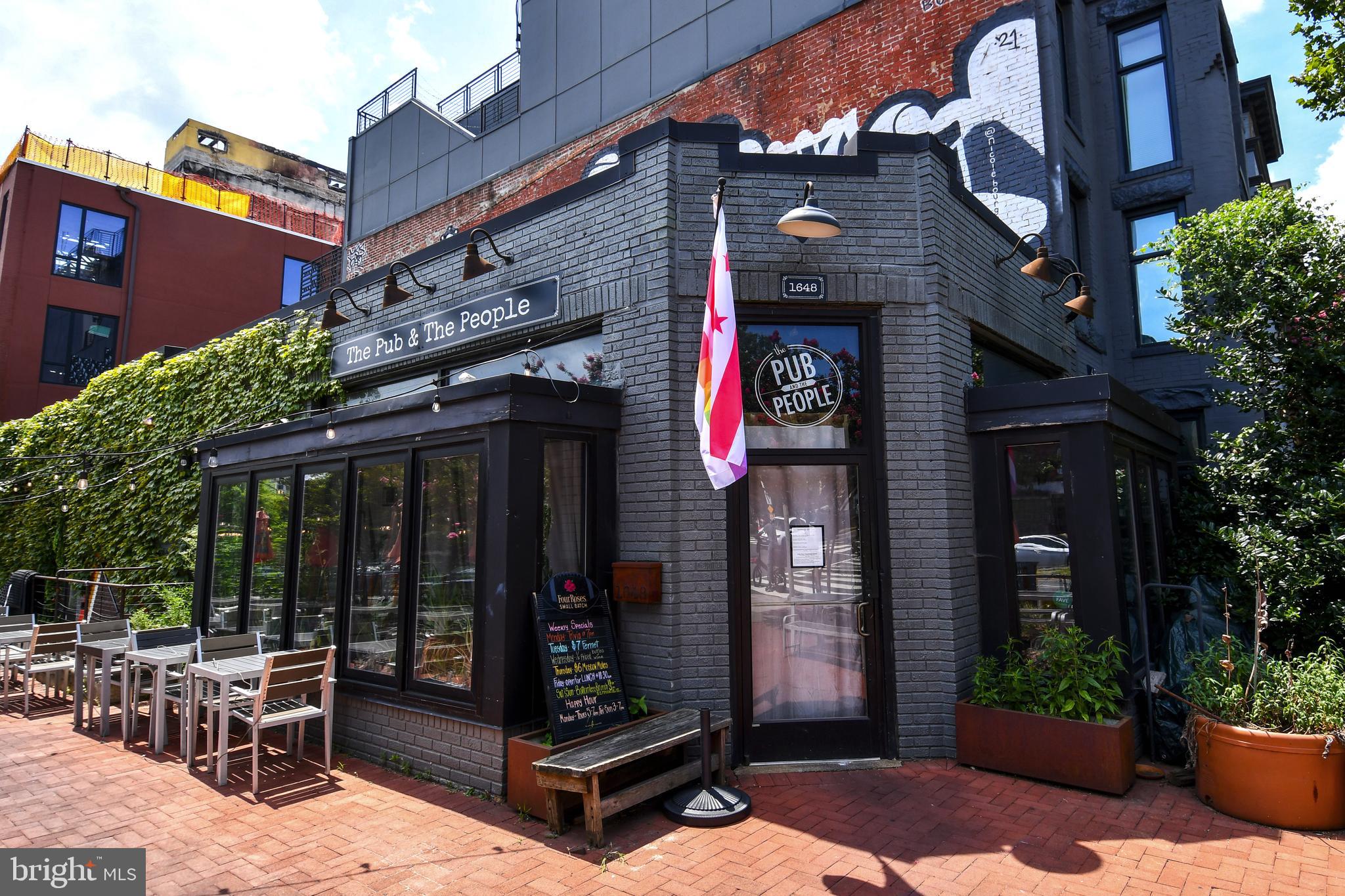 11 R Street Northwest Washington, DC 20001 - Photo 45 of 55 a view of the building with a bench in patio